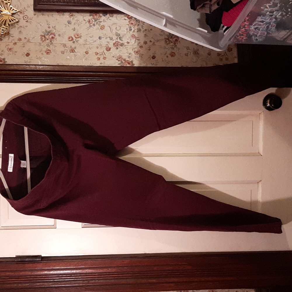 Burgandy khaki style casual dress pants. Pull up style.